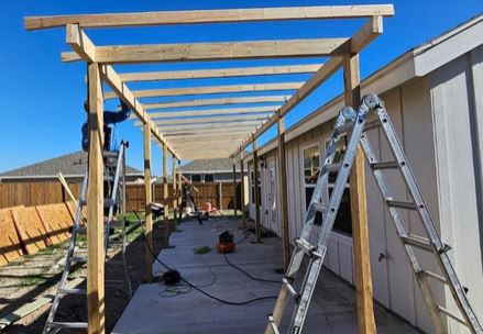 Estructura de porche de madera
