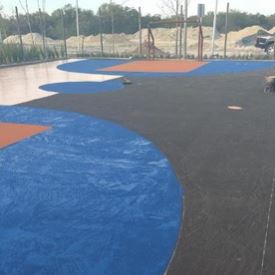 Cancha terminada y pintada
