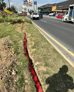 Canalización en camellón